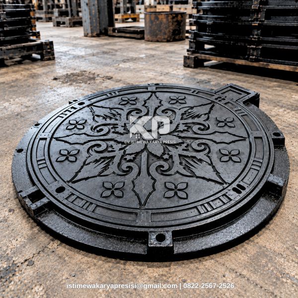 Manhole Cover Bulat Bahan Besi