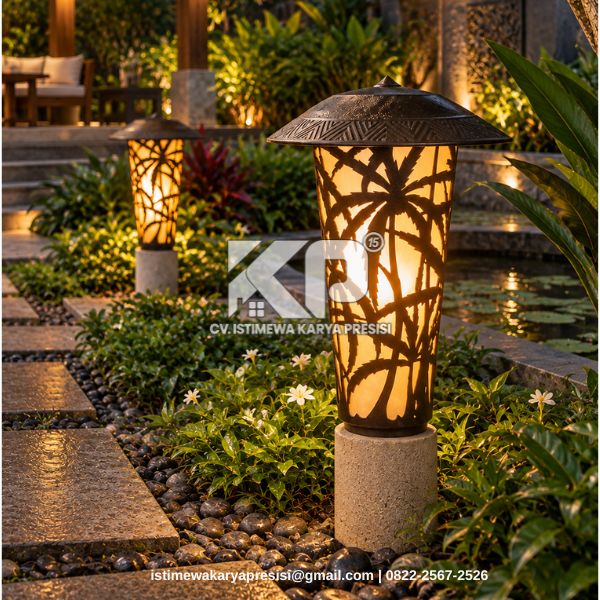 Lampu Taman Besi Cor Handmade